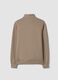 Beige full-zip with stretchy fabric collar, Easy Dry, regular fit_6
