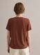 Braunes T-Shirt aus reinem Leinen mit kurzen &Auml;rmeln, Regular Fit_3