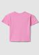 Girl's regular fit pink pure cotton T-shirt with print_1