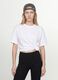 White oversized pure cotton short-sleeve T-shirt_0