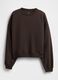 Brown Cotton Blend Crew Neck Sweatshirt_4