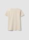 T-shirt beige in puro cotone con girocollo e stampa floreale regular fit_6