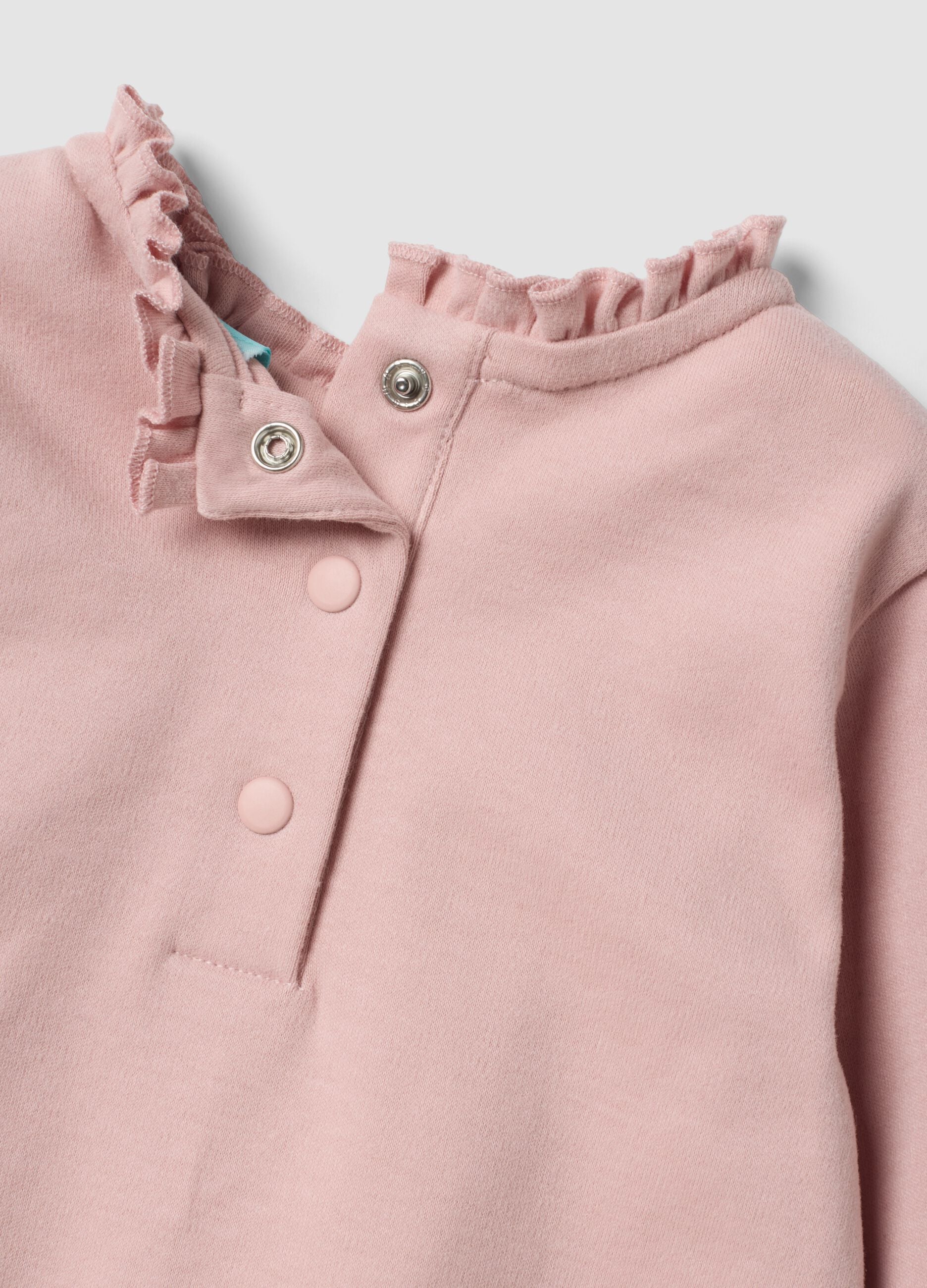 Pink organic cotton T-shirt with The Aristocats print for baby girl