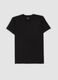 Black stretch modal crew-neck T-shirt_0