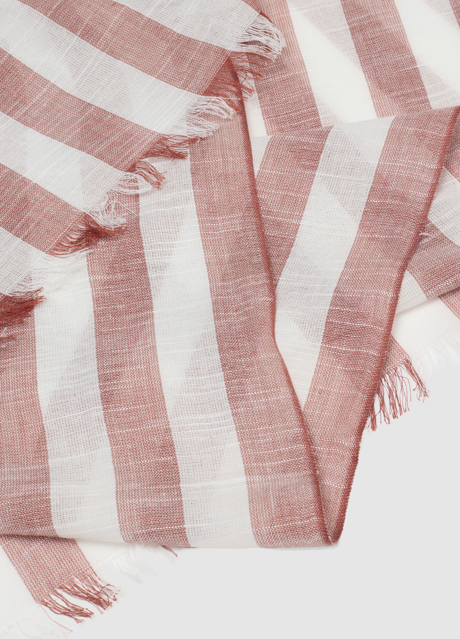 Pure cotton multicolour striped scarf