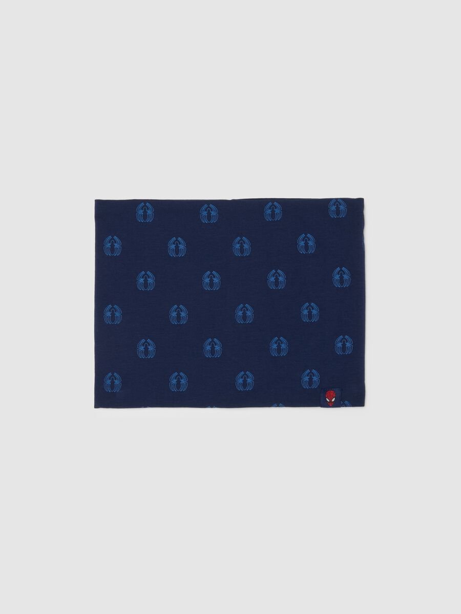 Blue stretch cotton neck warmer for children with comfortable fit_0