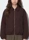Giacca marrone regular fit con zip e collo ampio_2
