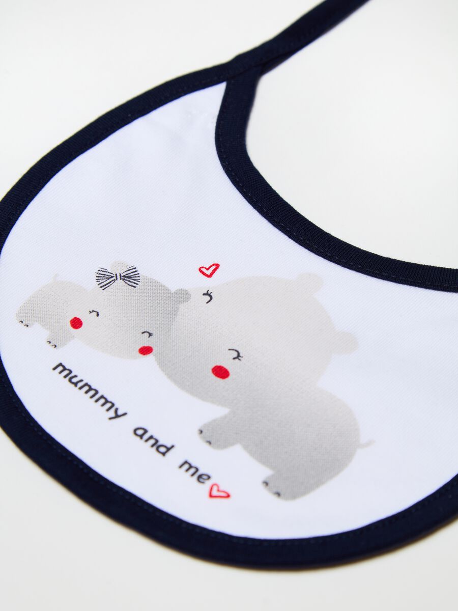 Two-pack bibs in organic cotton with print_1