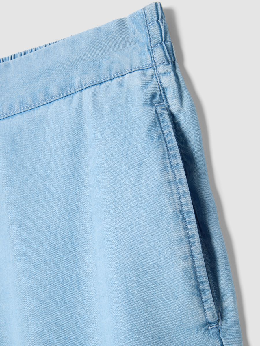 Blaue Jogger aus reinem Lyocell Regular Fit_5