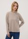 Camel viscose-blend jumper with sequin embroidery, regular fit_0