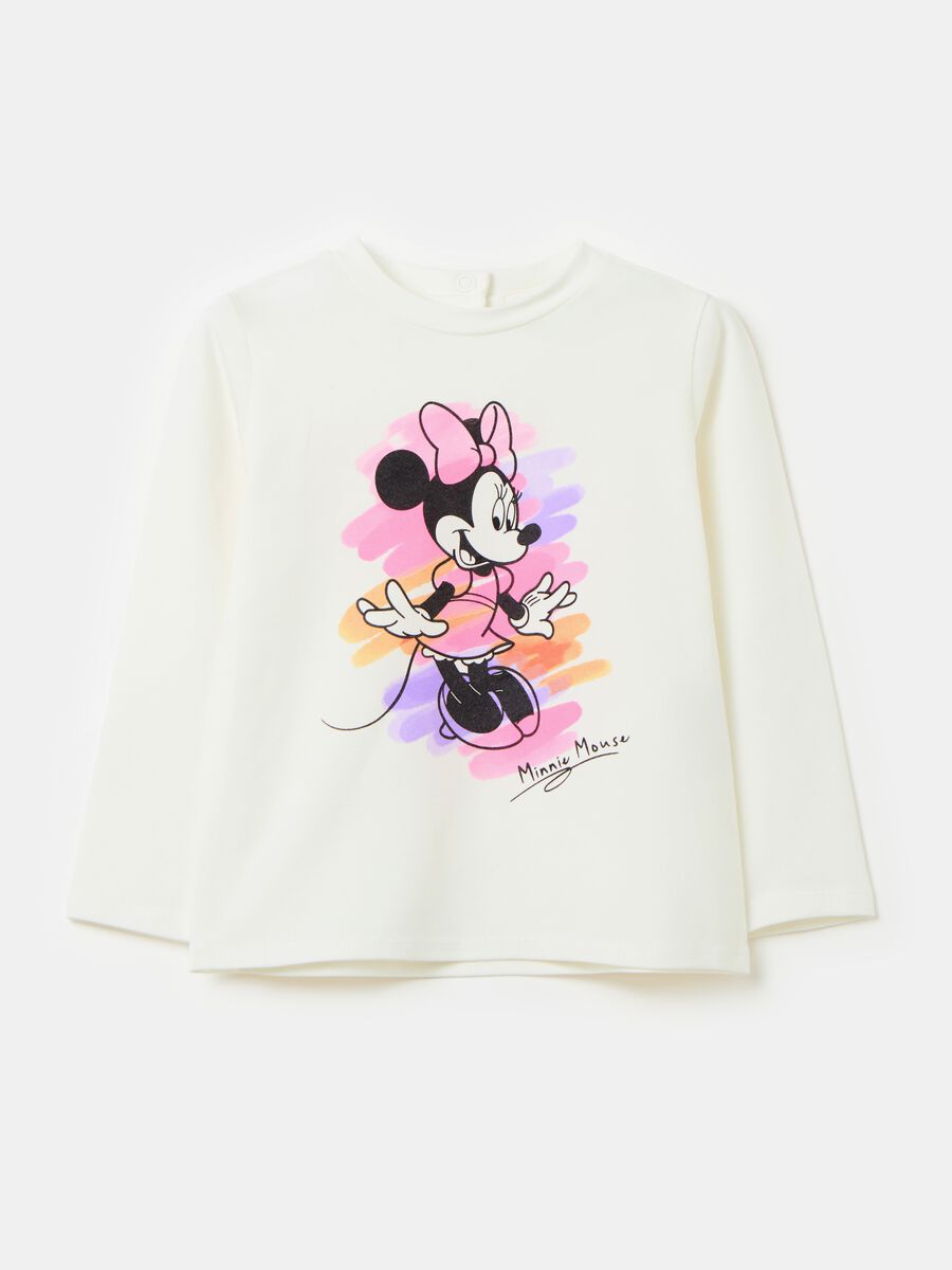 T-shirt with long sleeves and Minnie Mouse print_0