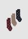 3-Pack of Multicolour Long Socks in Stretch Fabric_0