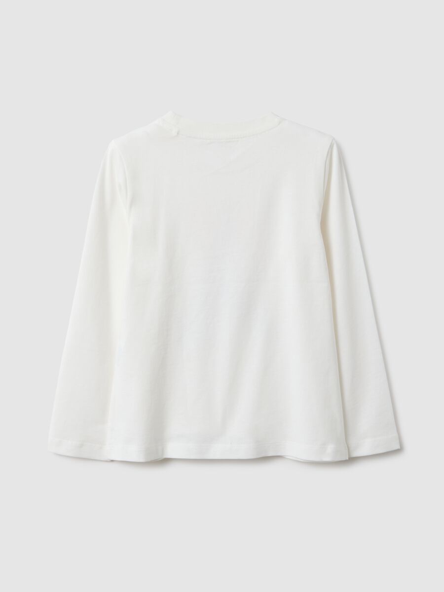 Wei&szlig;e M&auml;dchen T-Shirt aus reiner Baumwolle im Regular Fit_1