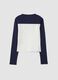 White and blue stretch-cotton T-shirt with front print_2