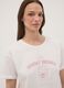 Wei&szlig;es Pyjama-T-Shirt aus Bio-Baumwolle mit Frontprint_2
