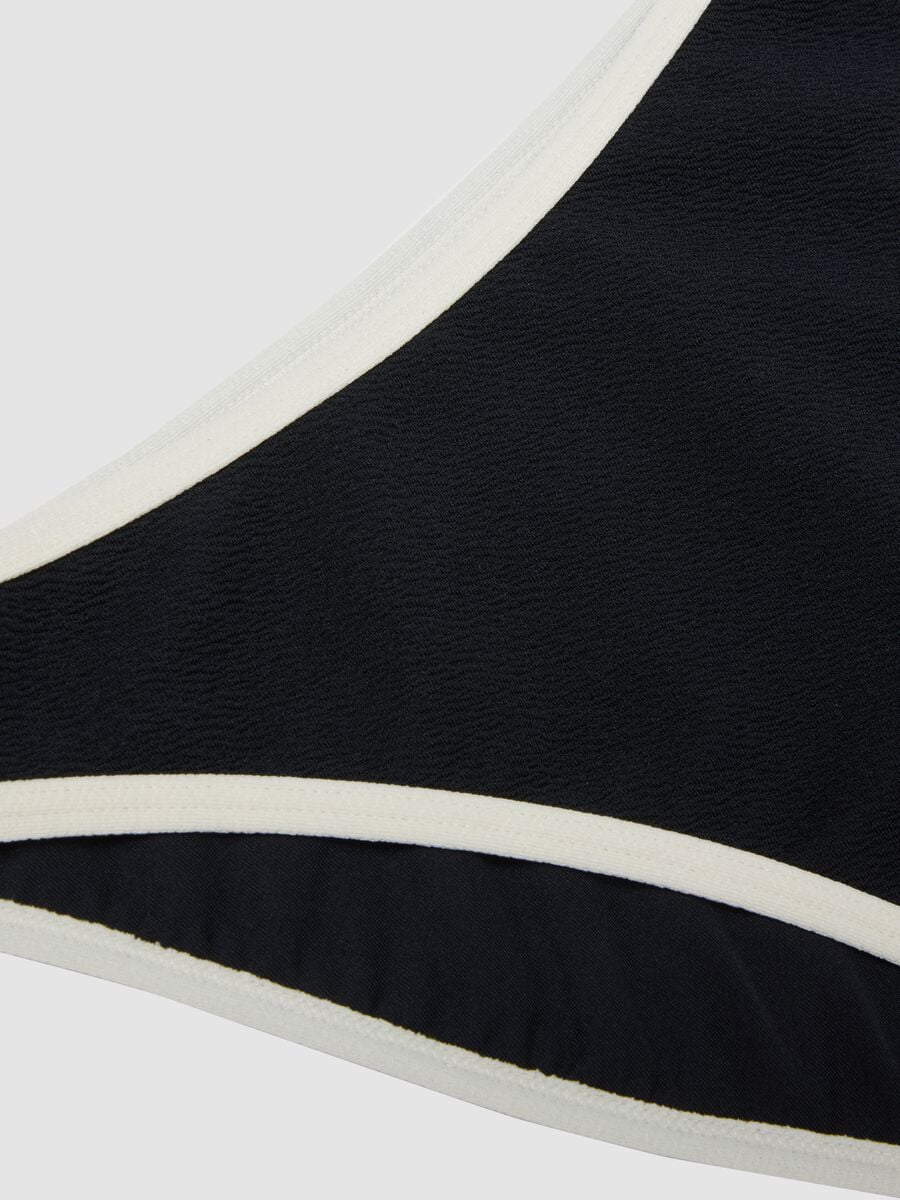 Black stretch swim briefs with white trim_5