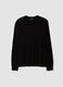 Black pure merino wool crew-neck jumper, regular fit_4