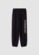 Jogger negro de puro algod&oacute;n org&aacute;nico_0