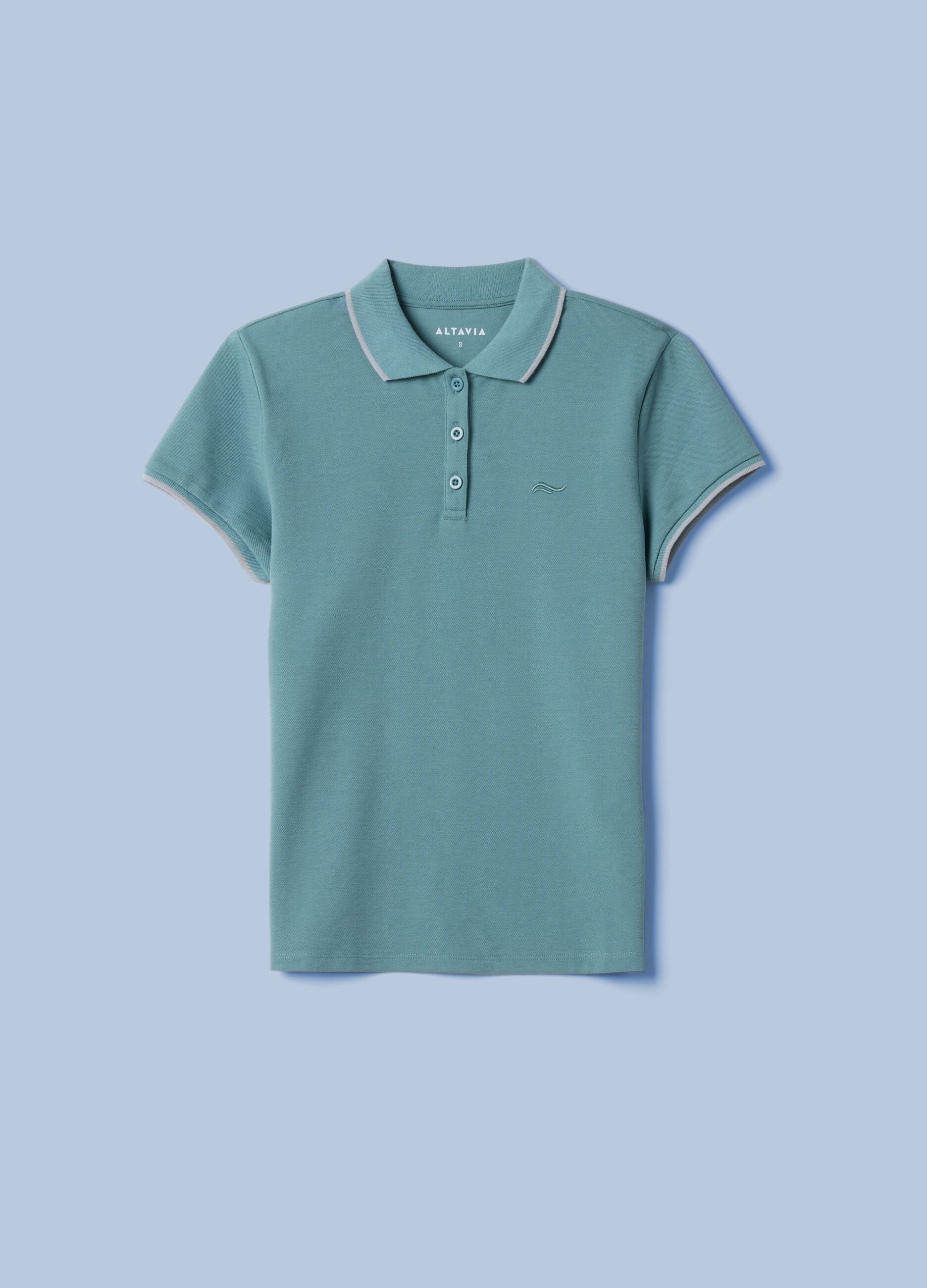 Gr&uuml;nes ALTAVIA SAILING Poloshirt aus Stretch-Baumwolle