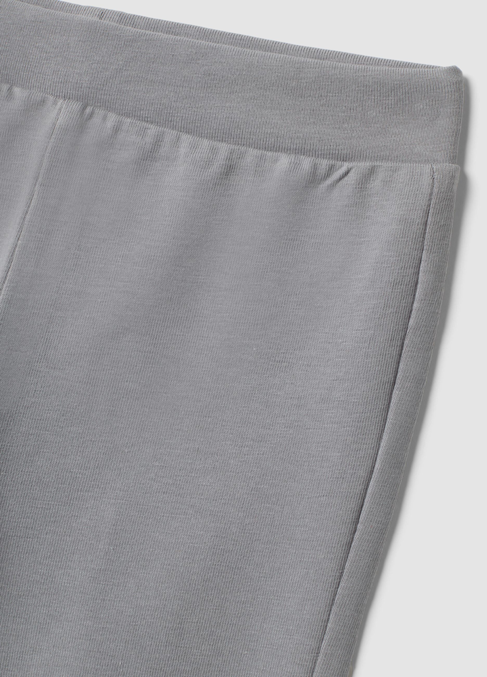 Graue Flared-Leggings aus Stretch-Baumwolle f&uuml;r M&auml;dchen