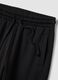 Black pure cotton joggers, regular fit_5