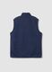 Navy blue sherpa gilet with collar and zip_2