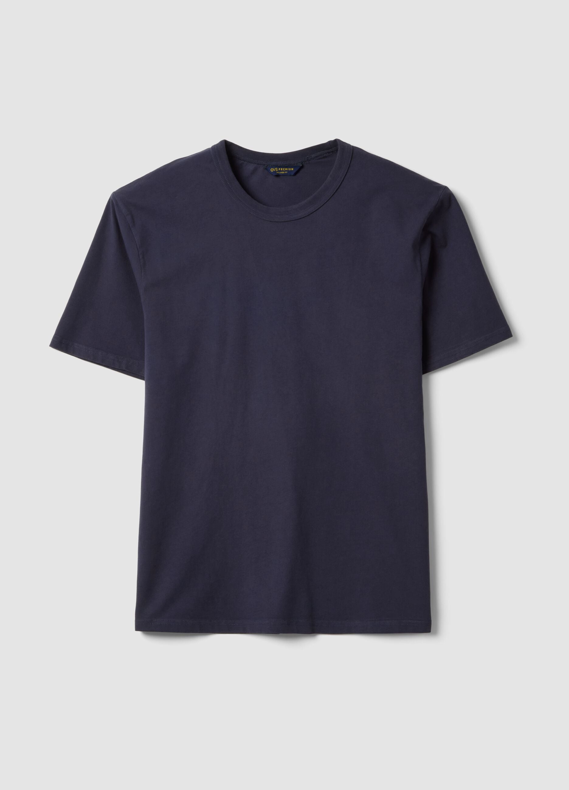 Navy pure cotton relaxed-fit T-shirt