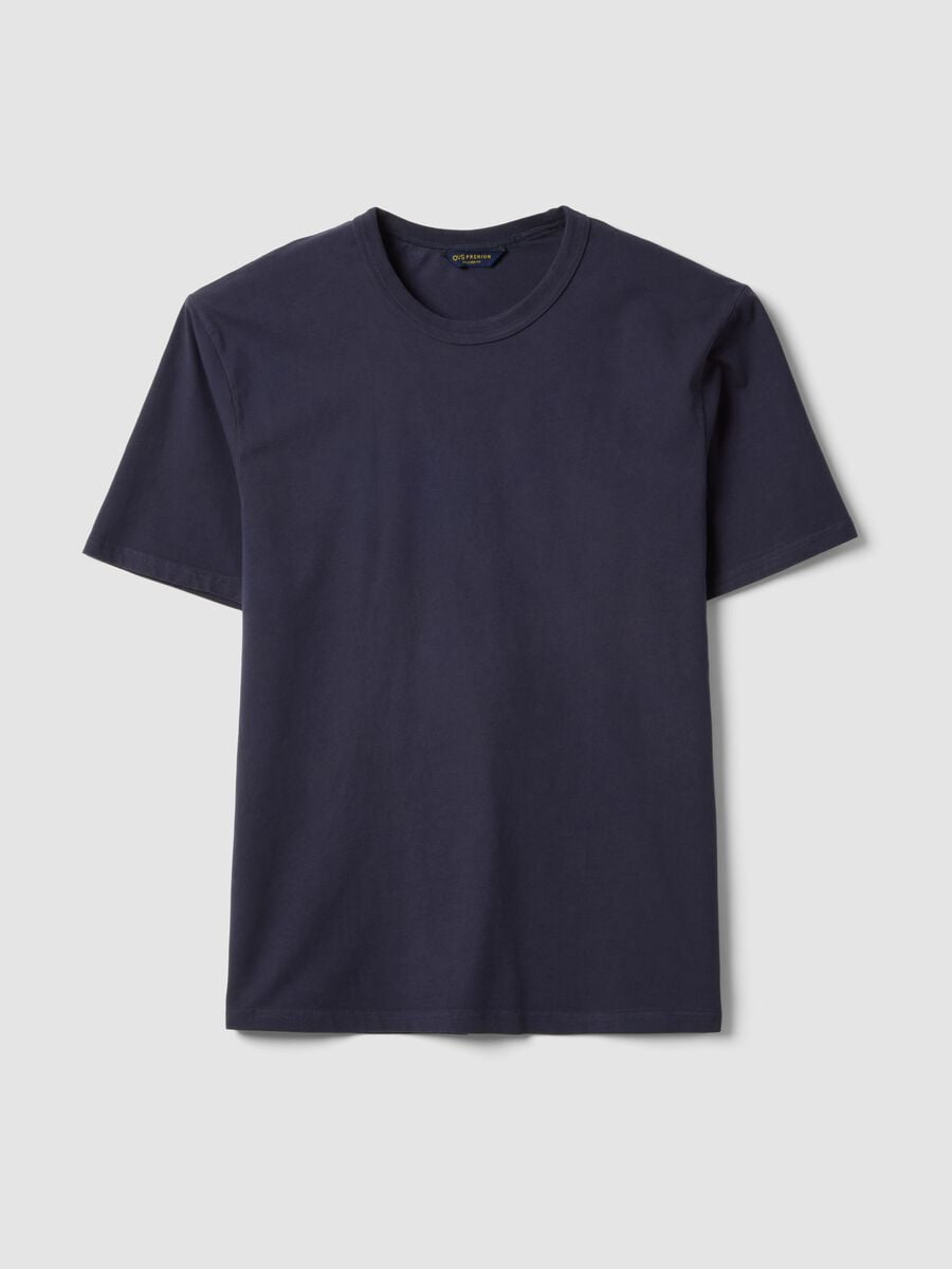 Navy pure cotton relaxed-fit T-shirt_0