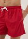 Red swim shorts with elasticated waist_3