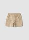 Beige Shorts aus Bio-Baumwolle mit Allover-Print_1