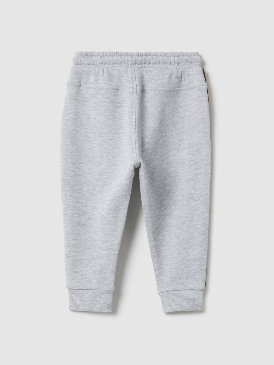 Grey pure cotton jogger trousers for baby regular fit_1