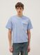 Light blue pure cotton regular fit t-shirt with pocket_1