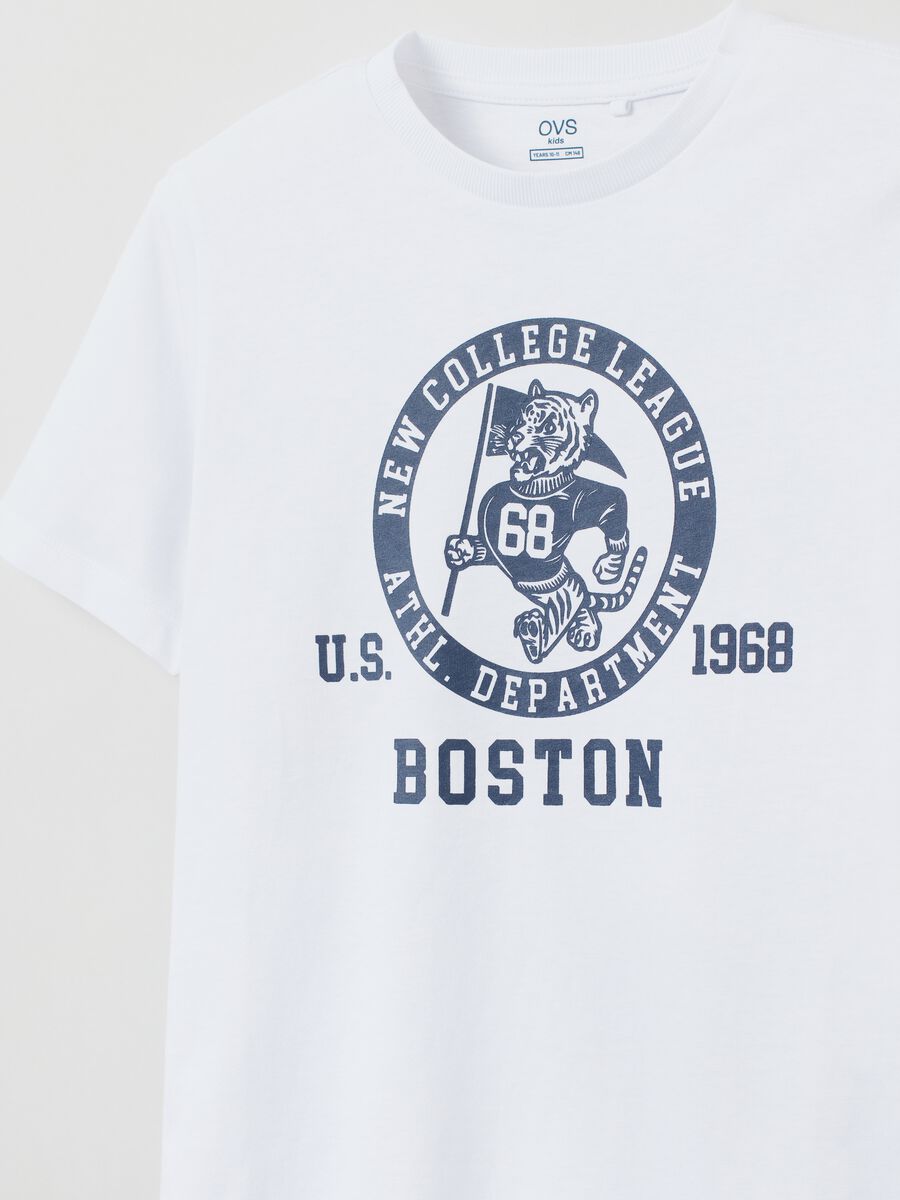 Camiseta de algodón estampado college Athletics_2