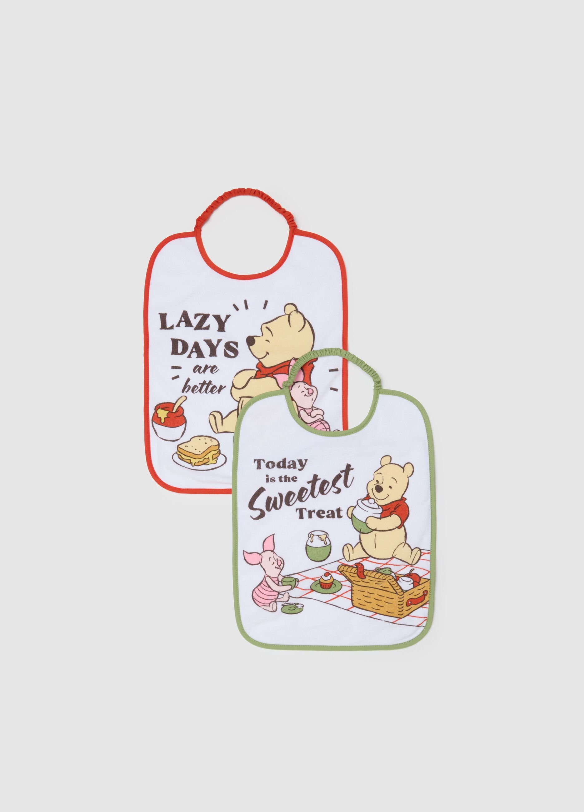 Doppelpack wei&szlig;e L&auml;tzchen aus Baumwollmischung f&uuml;r M&auml;dchen mit Winnie the Pooh