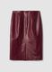 Red midi skirt in pure viscose with embossed print_6