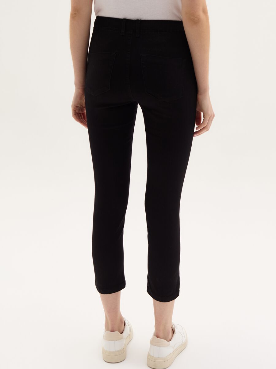 Jeggings crop skinny fit con spacchetti_2