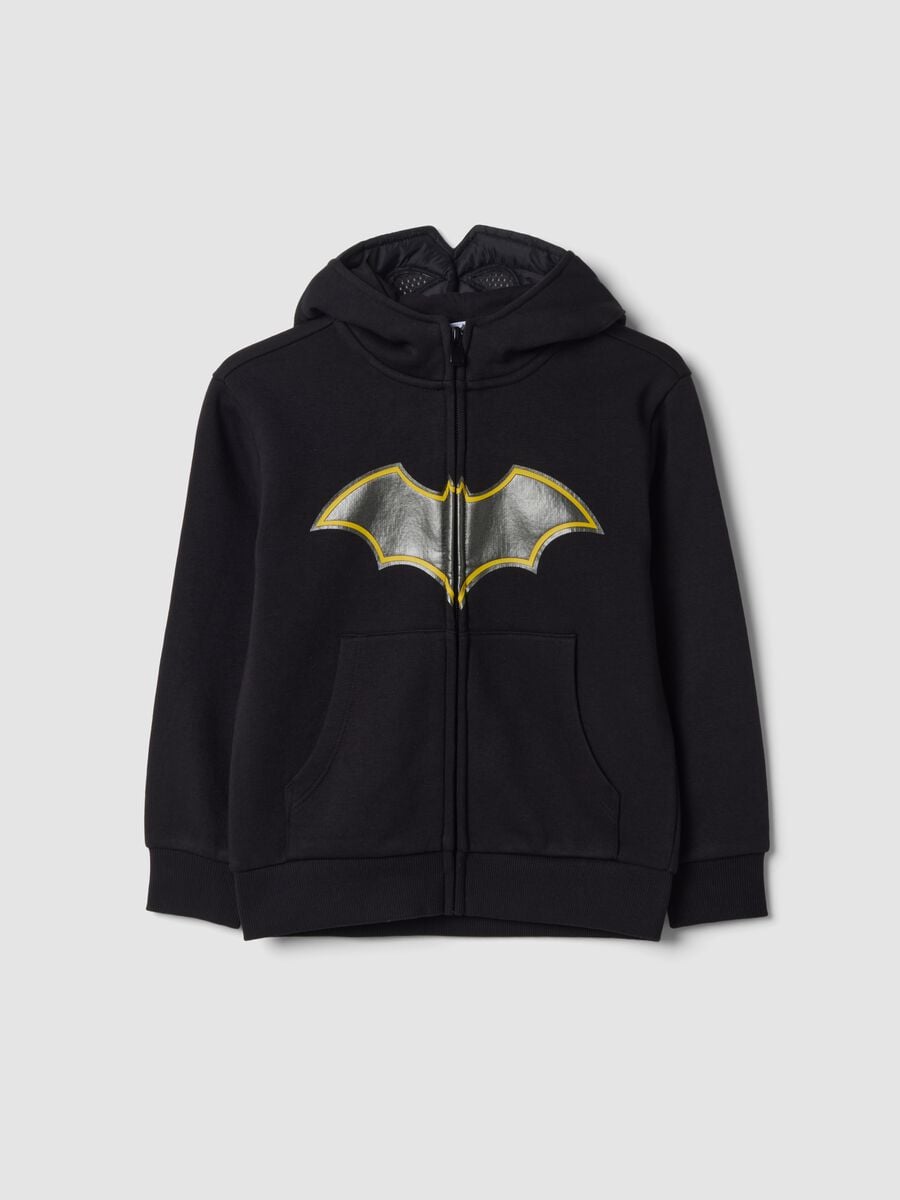 Black cotton-blend Batman print sweatshirt, regular fit_0