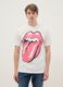 White pure cotton regular fit T-shirt with Rolling Stones print_2
