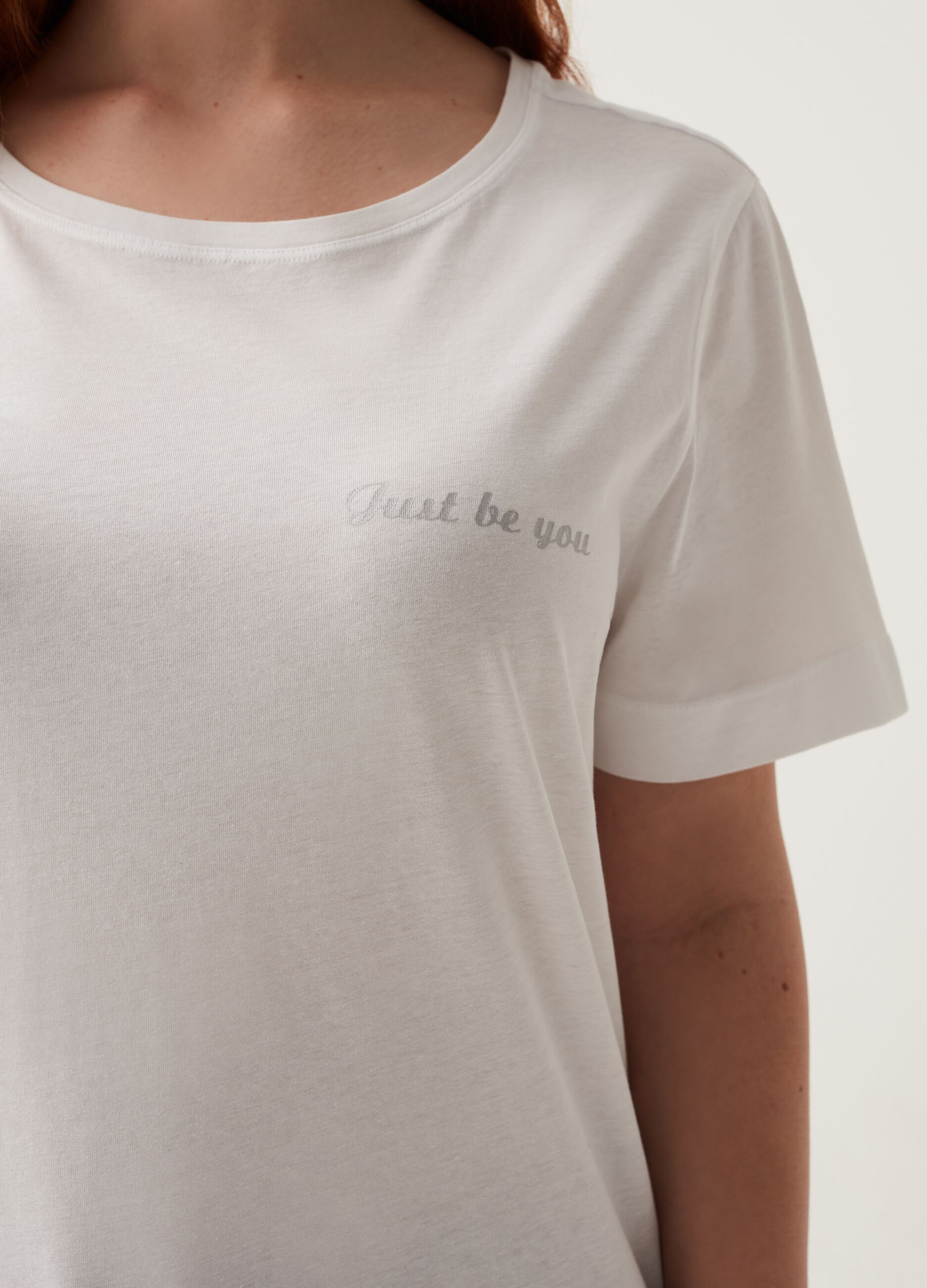 T-shirt con stampa lettering Curvy MYA_3