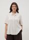 White viscose-linen blend shirt, regular fit_2