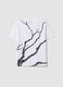 T-shirt branca em algod&atilde;o puro com estampado &ldquo;Nature&rdquo; para rapaz_2