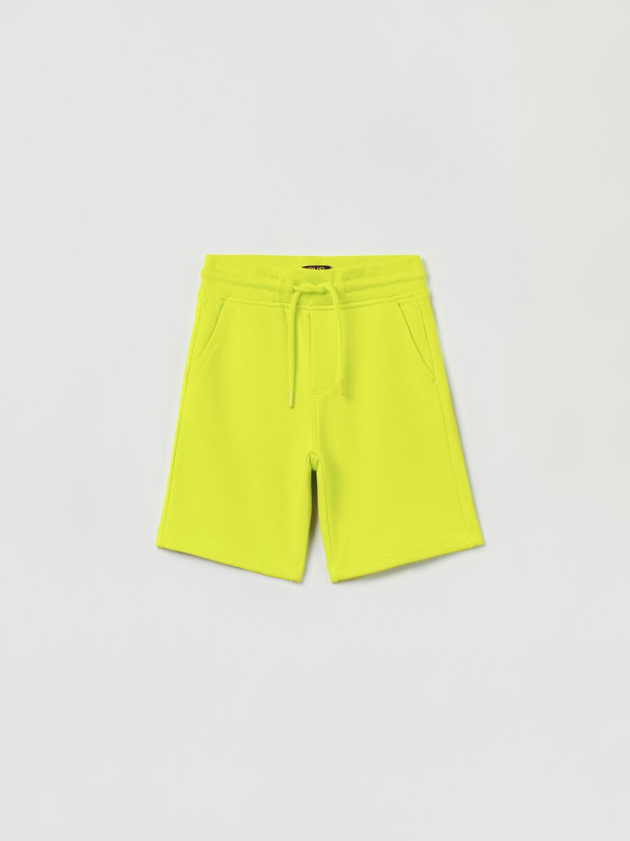 Fitness shorts in cotton with drawstring_0