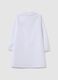 Girls' school smock in white cotton blend with Stitch embroidery_1