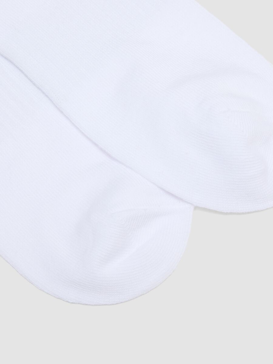 White Cotton Blend Ankle Sport Socks Tripack_2