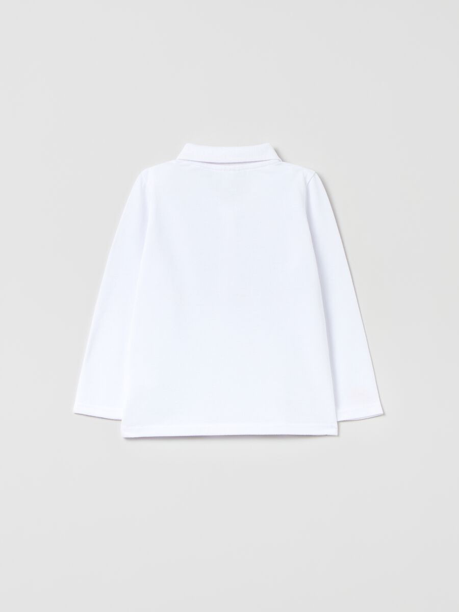 Long-sleeved cotton polo shirt_1