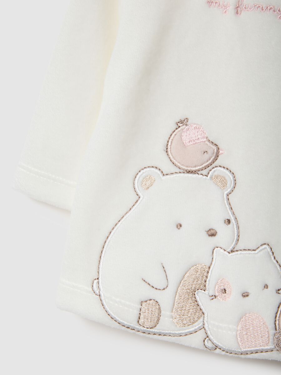 Baby set in white and pink cotton blend_2