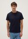 T-shirt azul de algod&atilde;o puro, regular fit_1