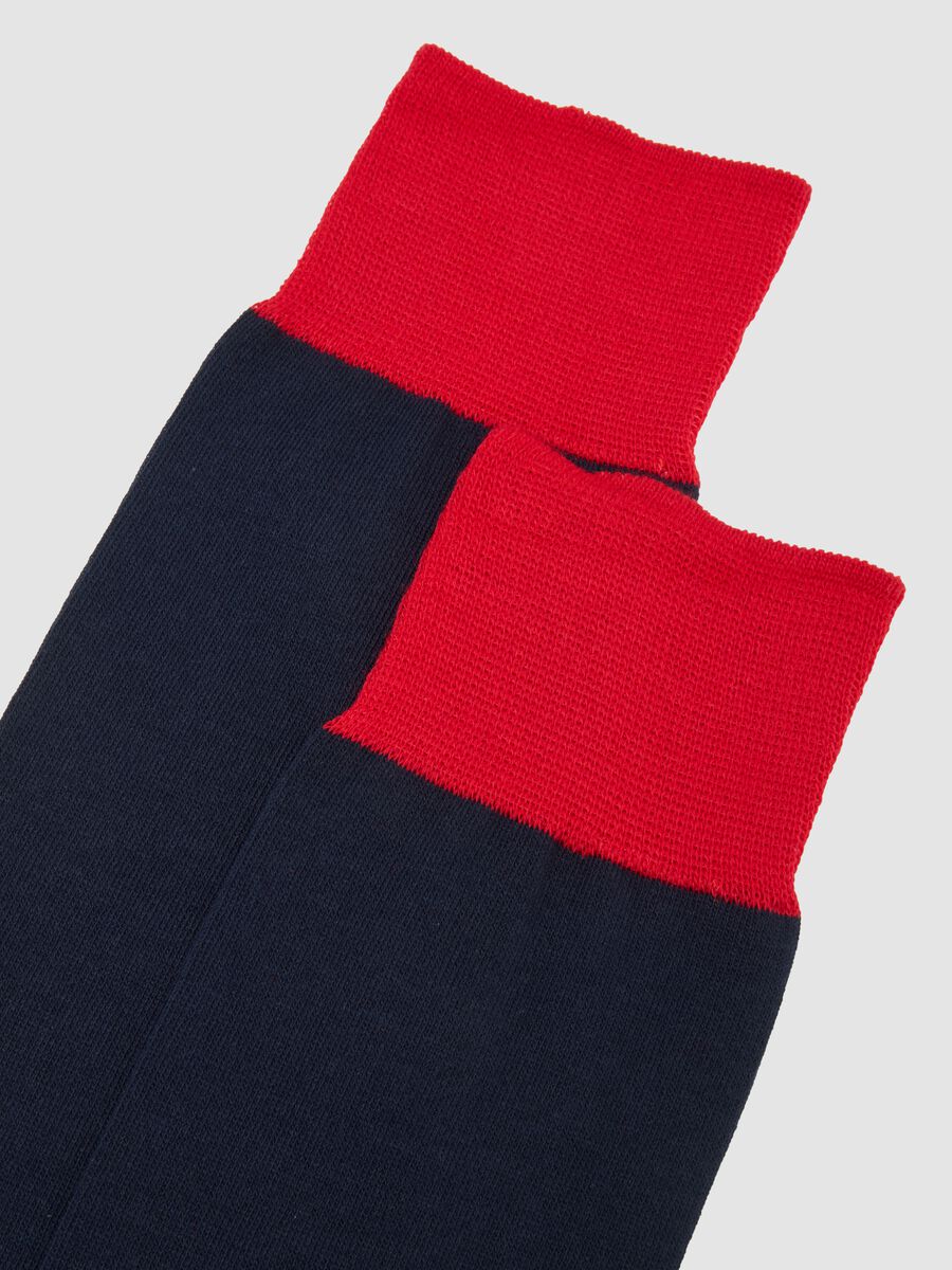 Multicolour elasticated cotton blend knee-high socks twin pack_2