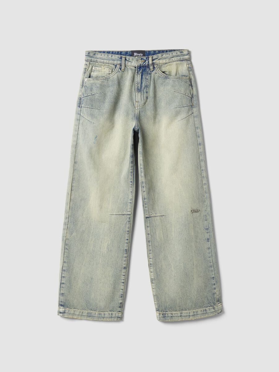 Vintage Light Blue Wide-Leg Denim_1