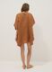 Caftan marron en pur lin_3